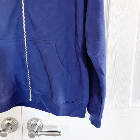 Hill House The Teddy Zip-Up Hoodie Jacket Navy